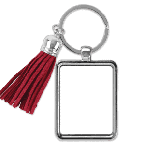 Rectangle Short Tassel Keychain